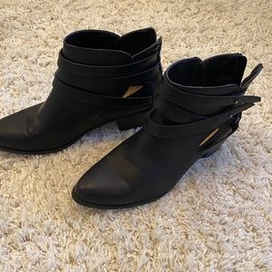 women's  justfab booties, size 10